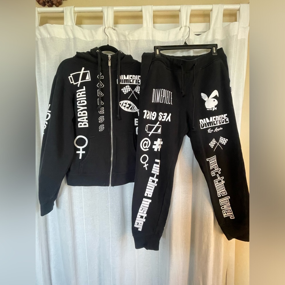 Dimepiece two piece verbage Jogger set